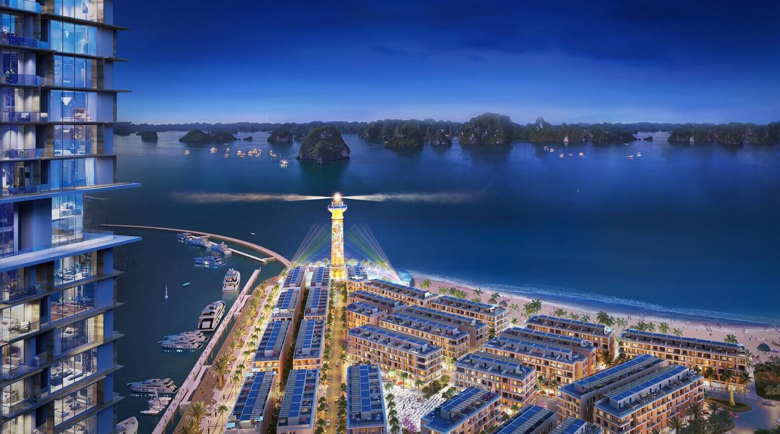 view căn hộ sun porto town bãi cháy hạ long