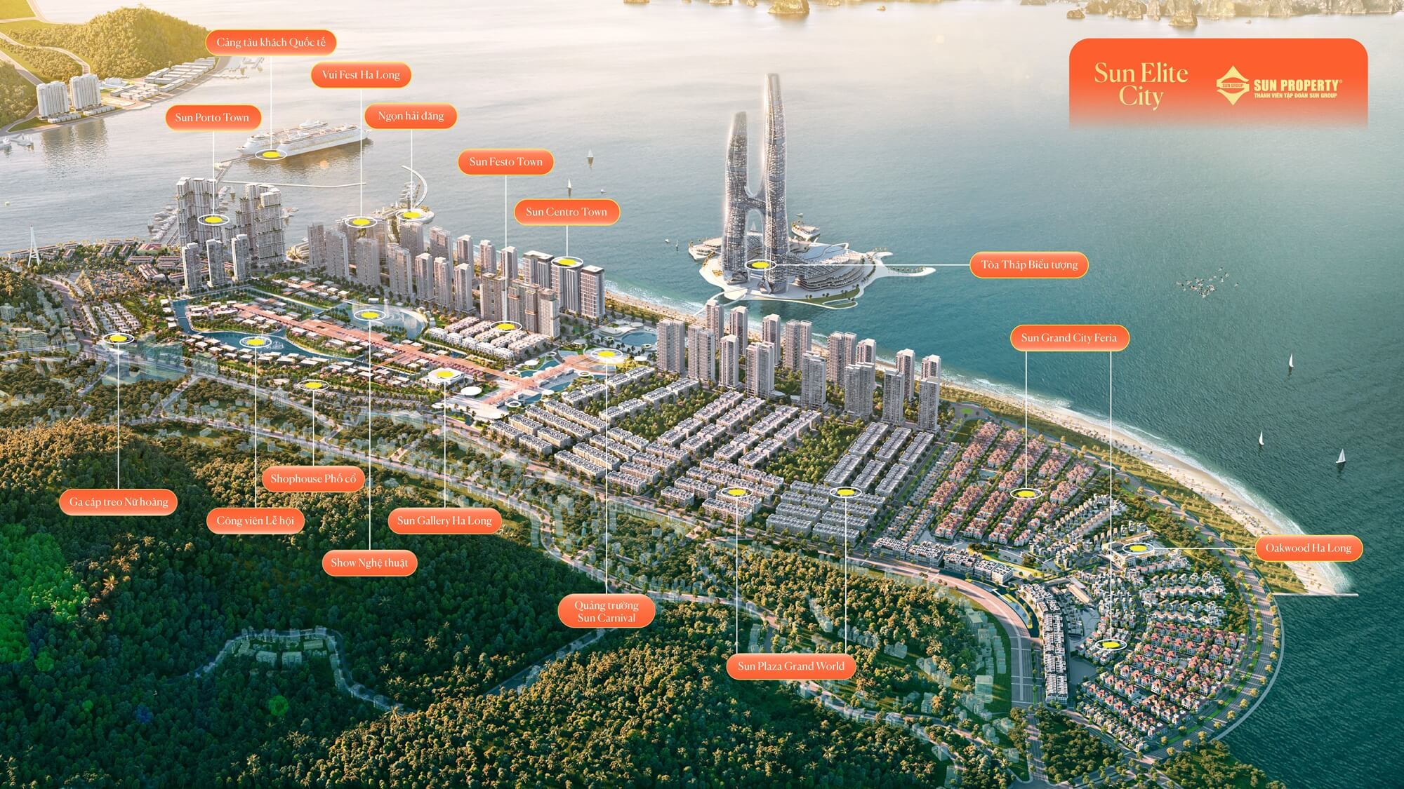 Vị trí dự án Sun Porto Town Bãi Cháy Hạ Long